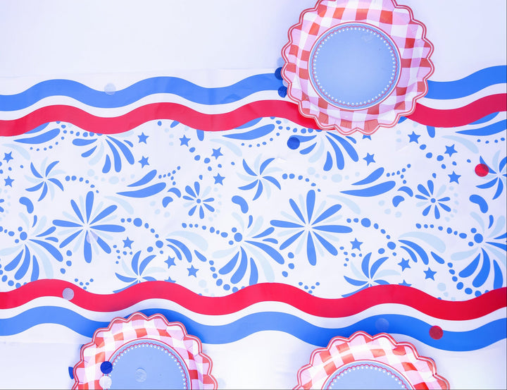 Star Spangled Spark Paper Table Runner (25 ft, cut to fit)