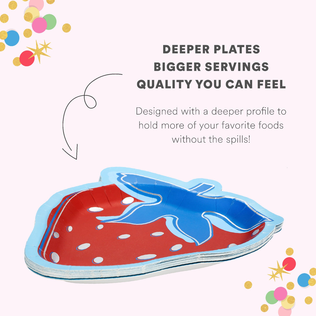 Red, White &amp; Berry Dessert Plate (10 ct)