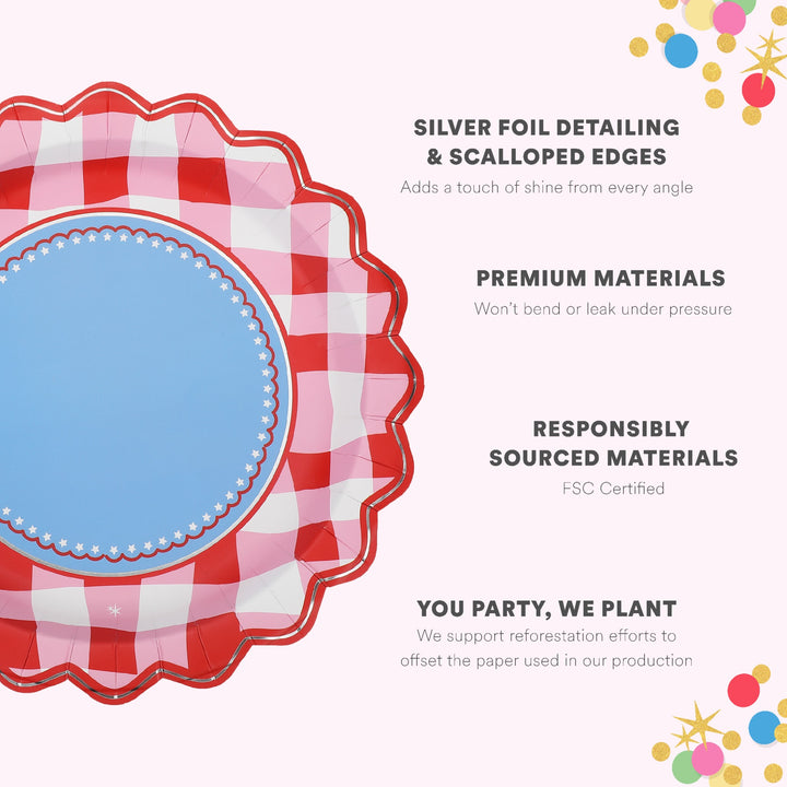 Picnic Perfect Gingham Dinner Plates (10 ct)