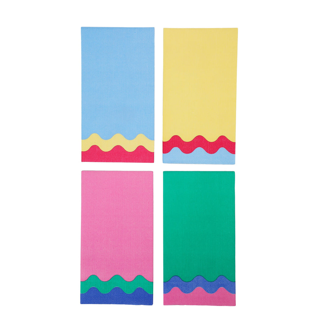 Colorwave Guest Napkins (16 ct, 4 colors)