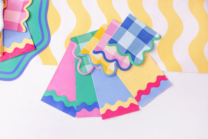 Colorwave Gingham Cocktail Napkins (20 ct, 5 colors)