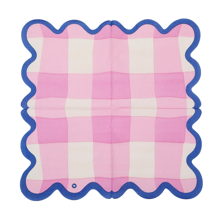 Colorwave Gingham Cocktail Napkins (20 ct, 5 colors)