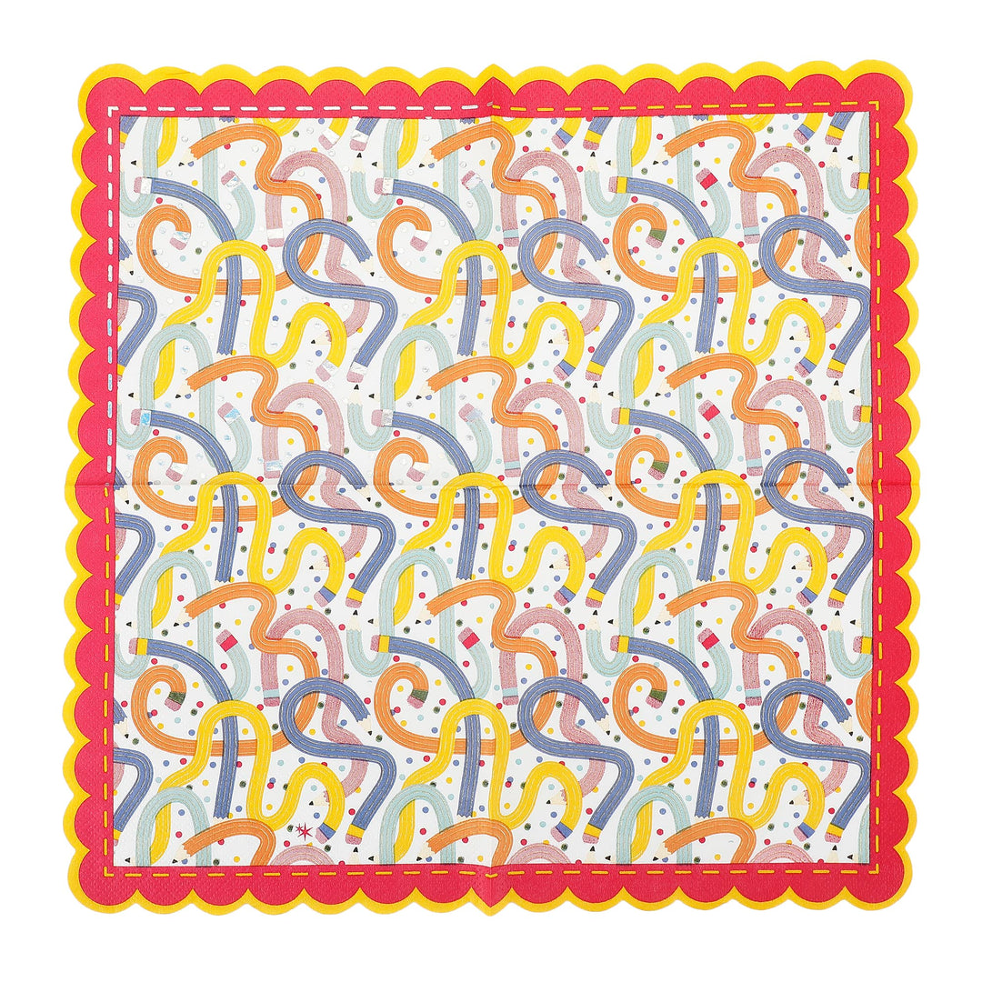 Pencil Play Luncheon Napkins (6.5" / 20 ct)