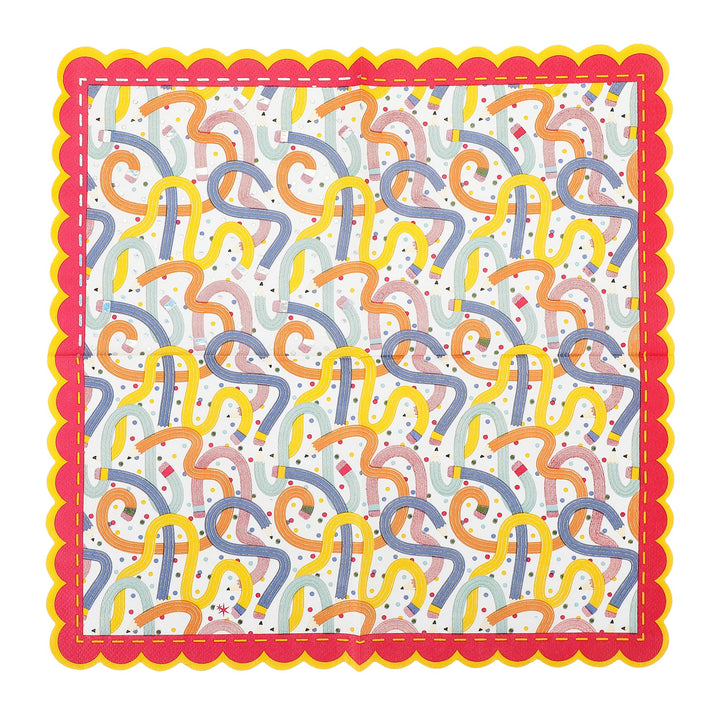 Pencil Play Luncheon Napkins (6.5" / 20 ct)
