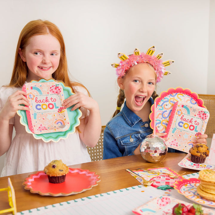 Packed Party Pencil Print Paper Plates, 10 In