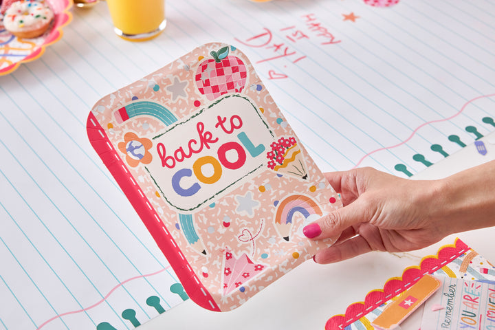 Back to Cool Notebook Dessert Plates (10 ct)