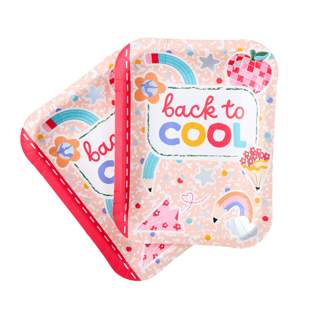 Back to Cool Notebook Dessert Plates (10 ct)