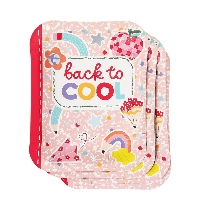 Back to Cool Notebook Dessert Plates (10 ct)