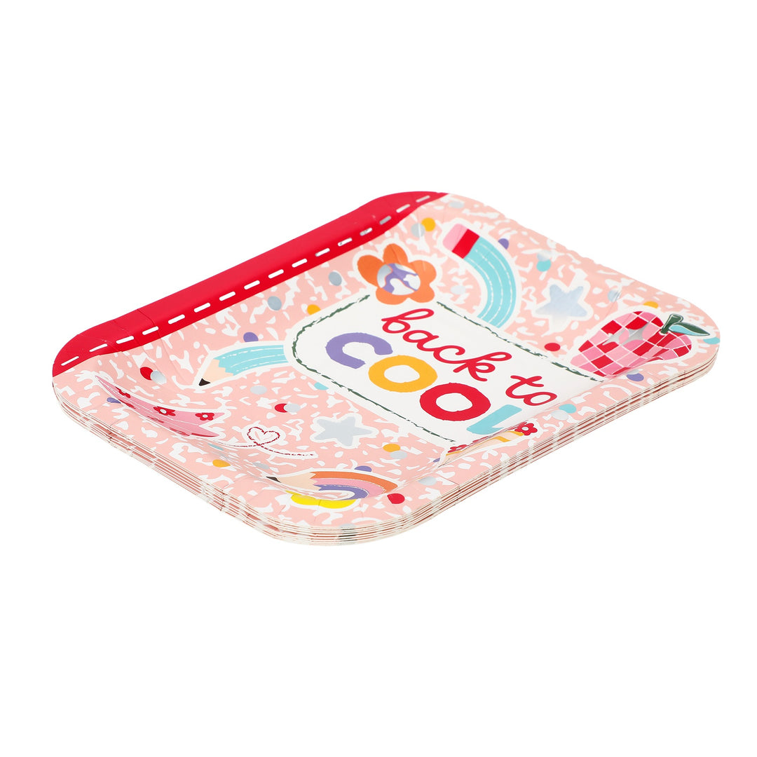 Back to Cool Notebook Dessert Plates (10 ct)