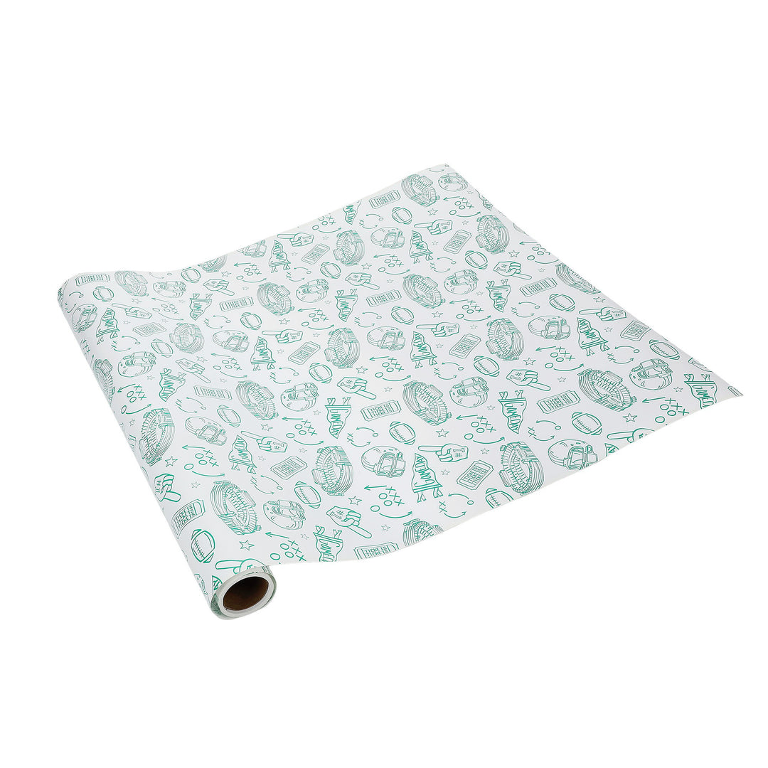 Packed Party Game Day Goals" Paper Table Runner (25 ft, cut to fit)