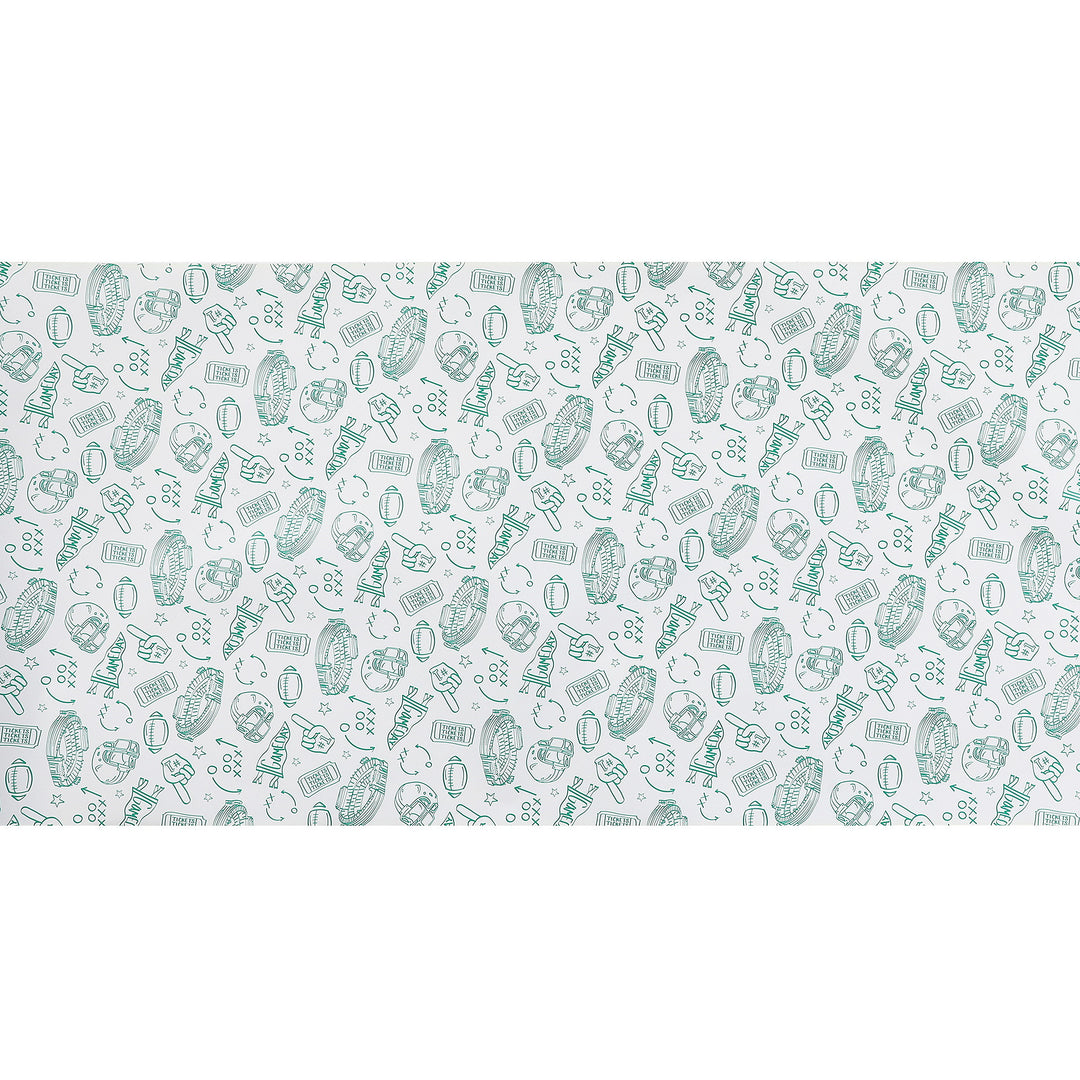 Packed Party Game Day Goals" Paper Table Runner (25 ft, cut to fit)