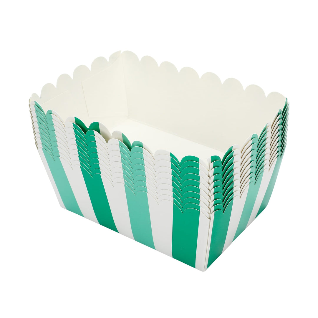 Game Day Green &amp; White Snack Trays (10 Pack)