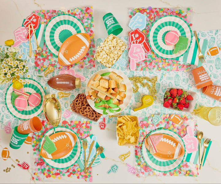 Game Day Green &amp; White Stripe Lunch Napkins (20 Ct)