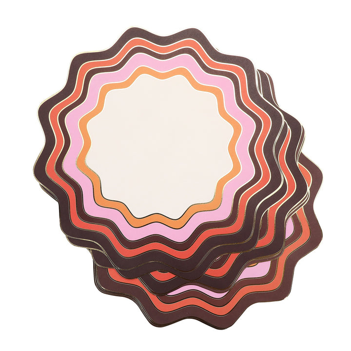 Warm Spice Wavy Paper Placemats