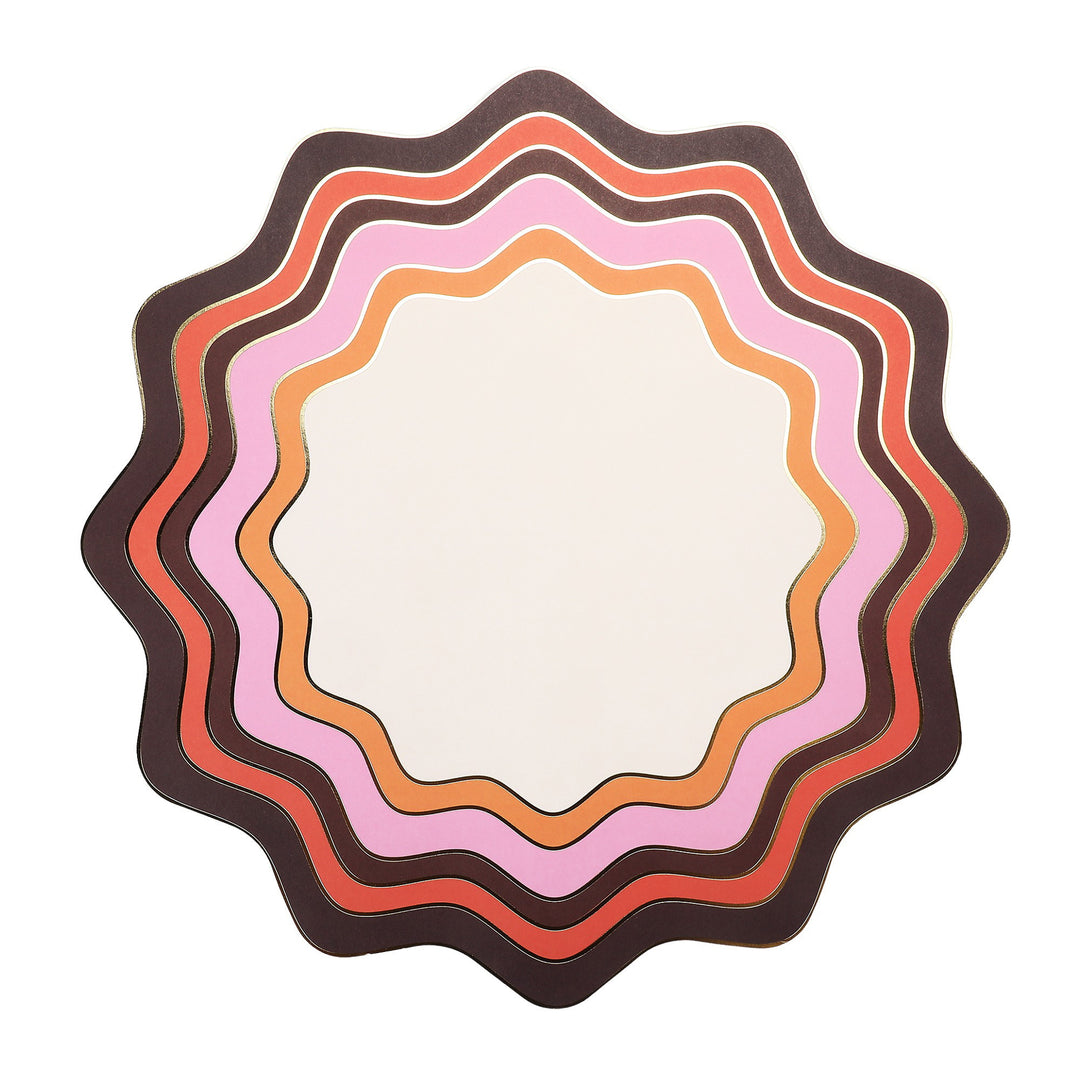 Warm Spice Wavy Paper Placemats