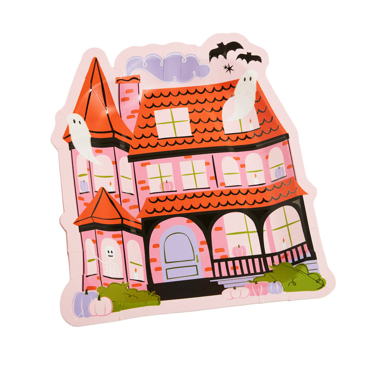 Pink-a-boo Haunted House 8in Dessert Plates (10ct)