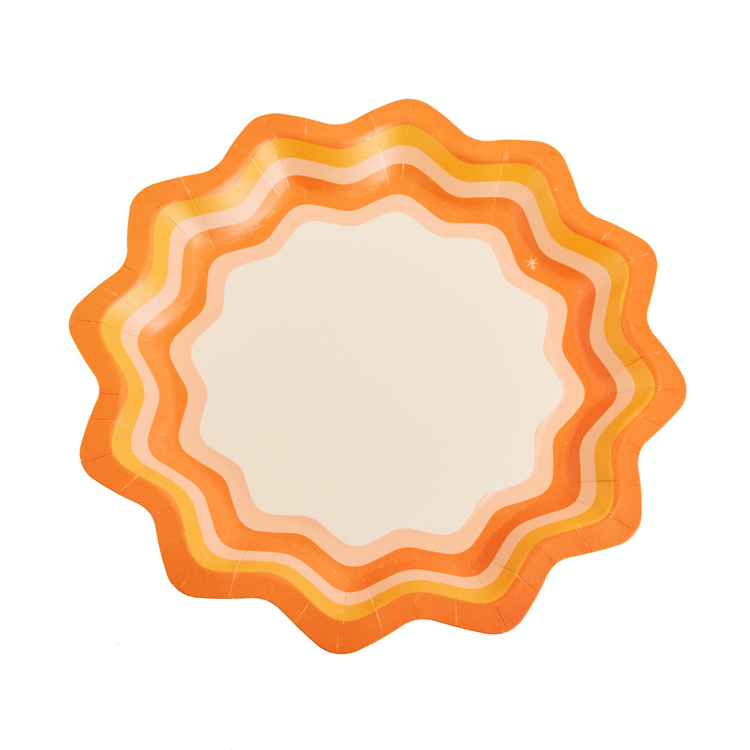 ORANGE SPICE WAVY DINNER PLATE