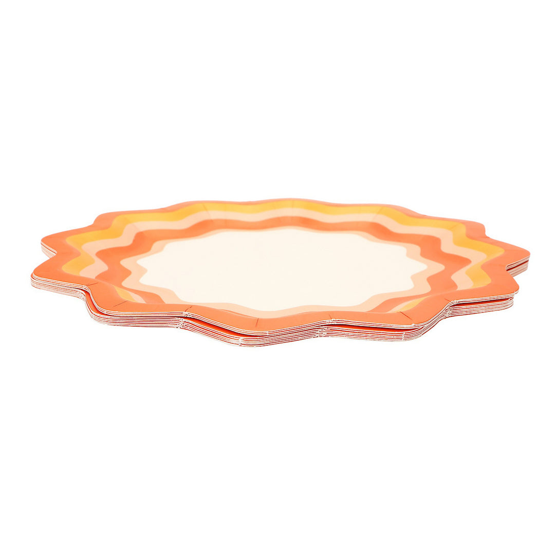 ORANGE SPICE WAVY DINNER PLATE