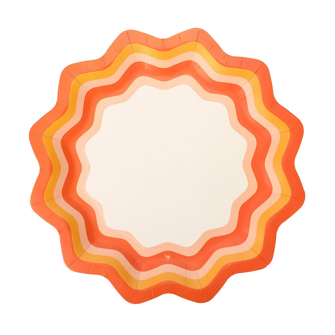 ORANGE SPICE WAVY DINNER PLATE
