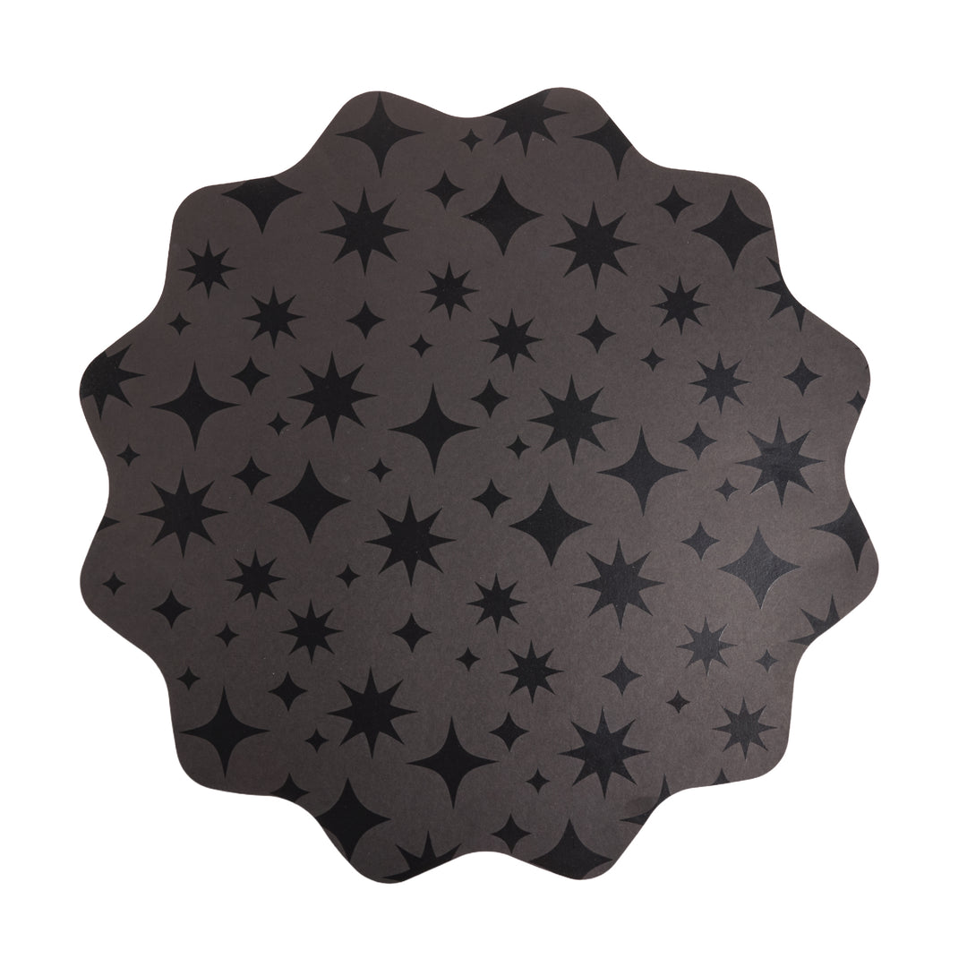 Sparks Fly Glossy Black Placemats