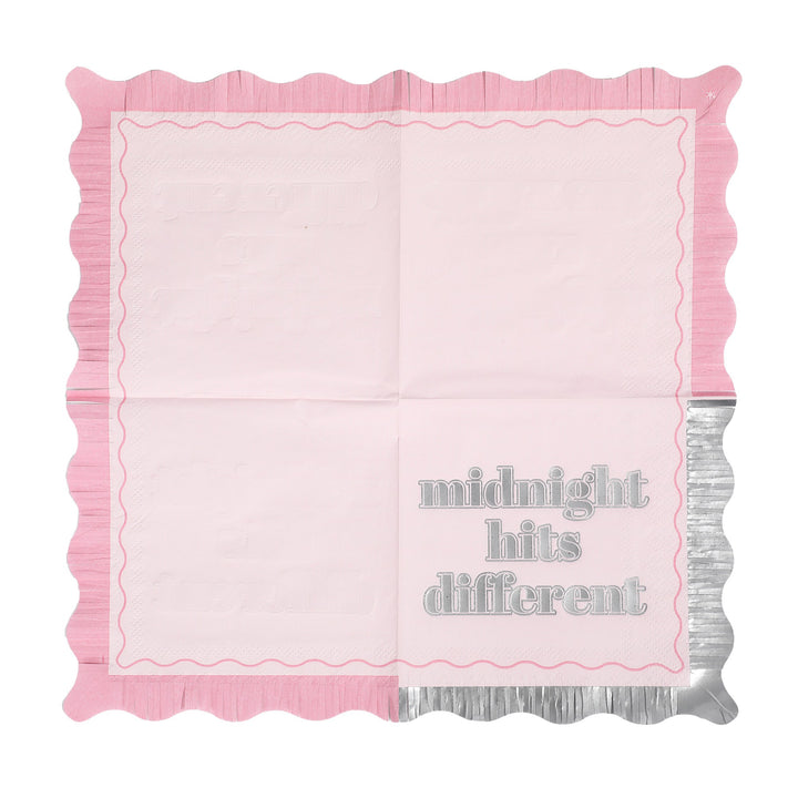 Packed Party Silver Fringe Napkins, Party Paper Ware