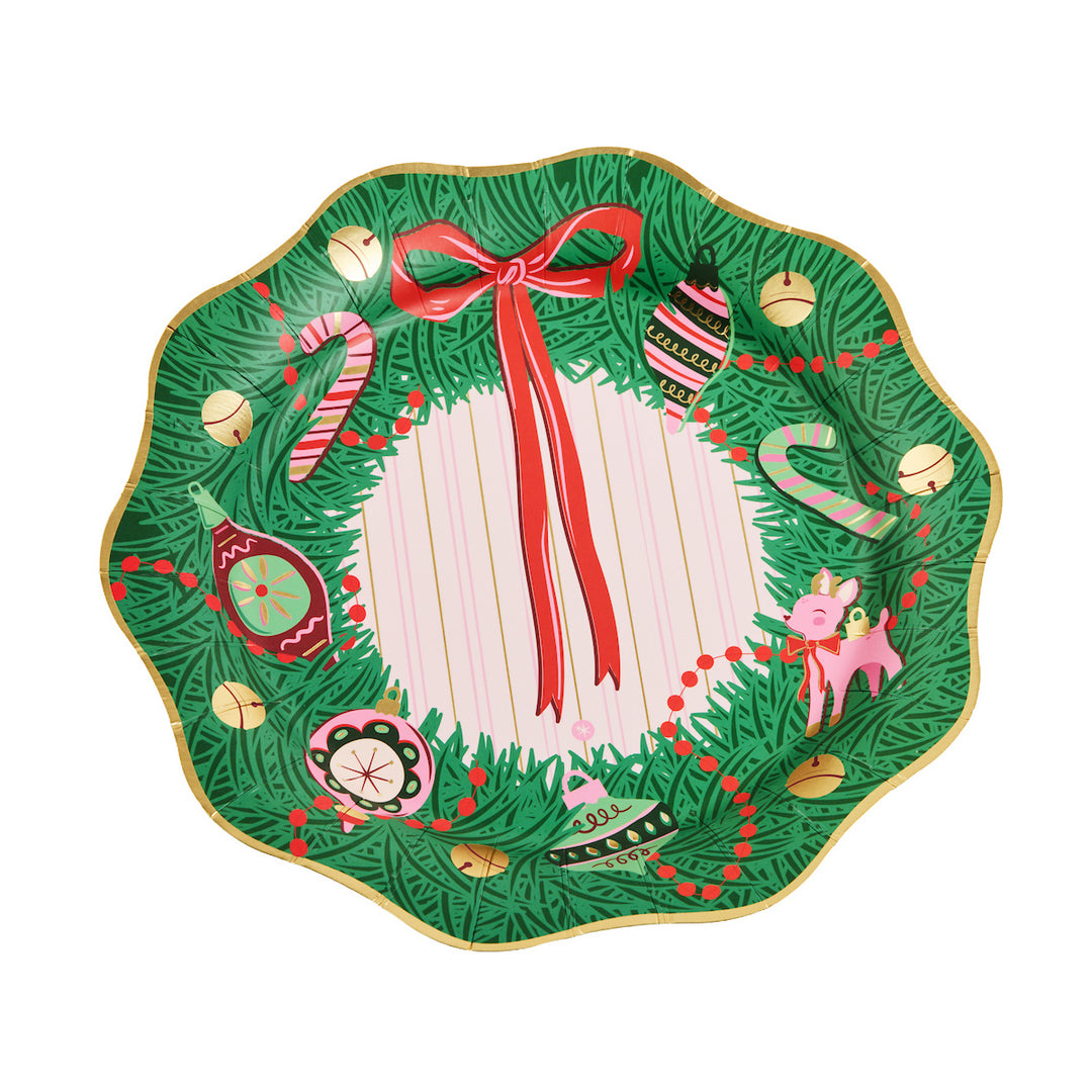 Merry Kitschmas Wreath Dinner Plates