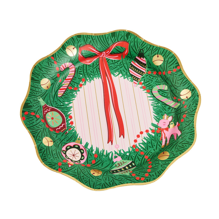 Merry Kitschmas Wreath Dinner Plates