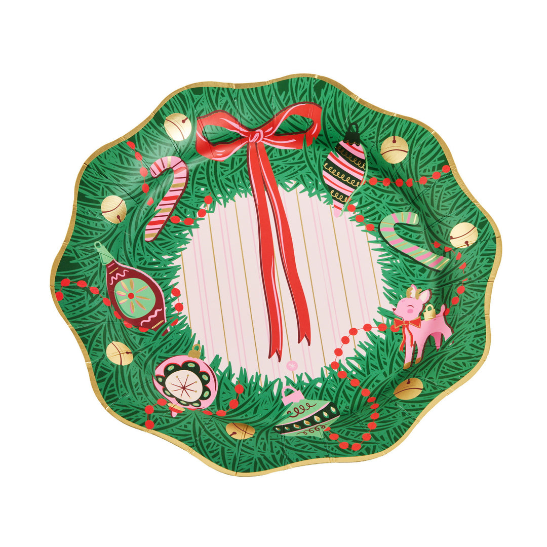 Packed Party Wreath 10 In Paper Plate Party Decor