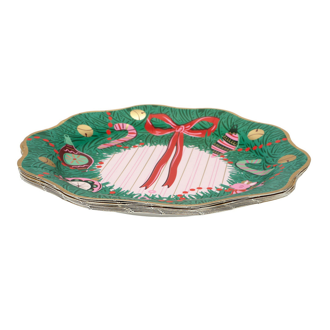 Merry Kitschmas Wreath Dinner Plates