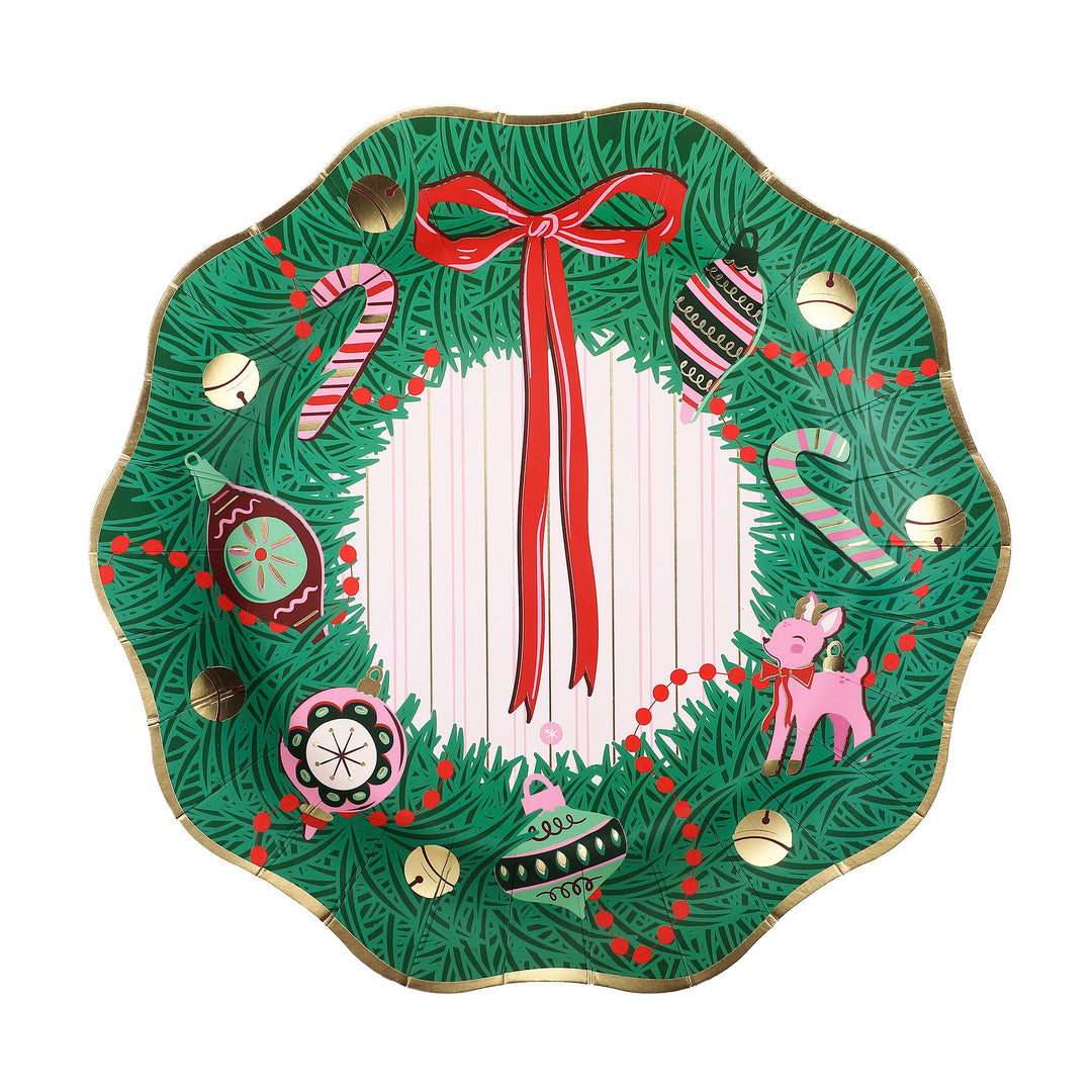 Packed Party Wreath 10 In Paper Plate Party Decor