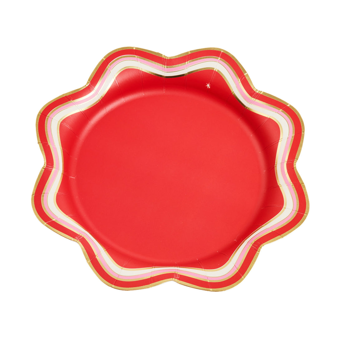 Packed Party Red 8 In Paper Plate Set