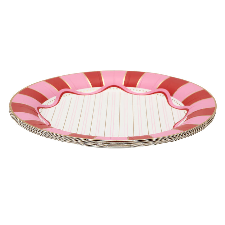 Packed Party Red and Pink 10 In Plate, Party Ware