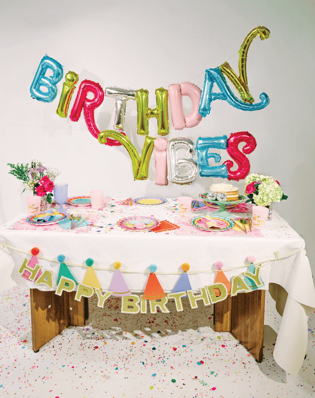 Packed Party Birthday Vibes Mylar Balloon Banner