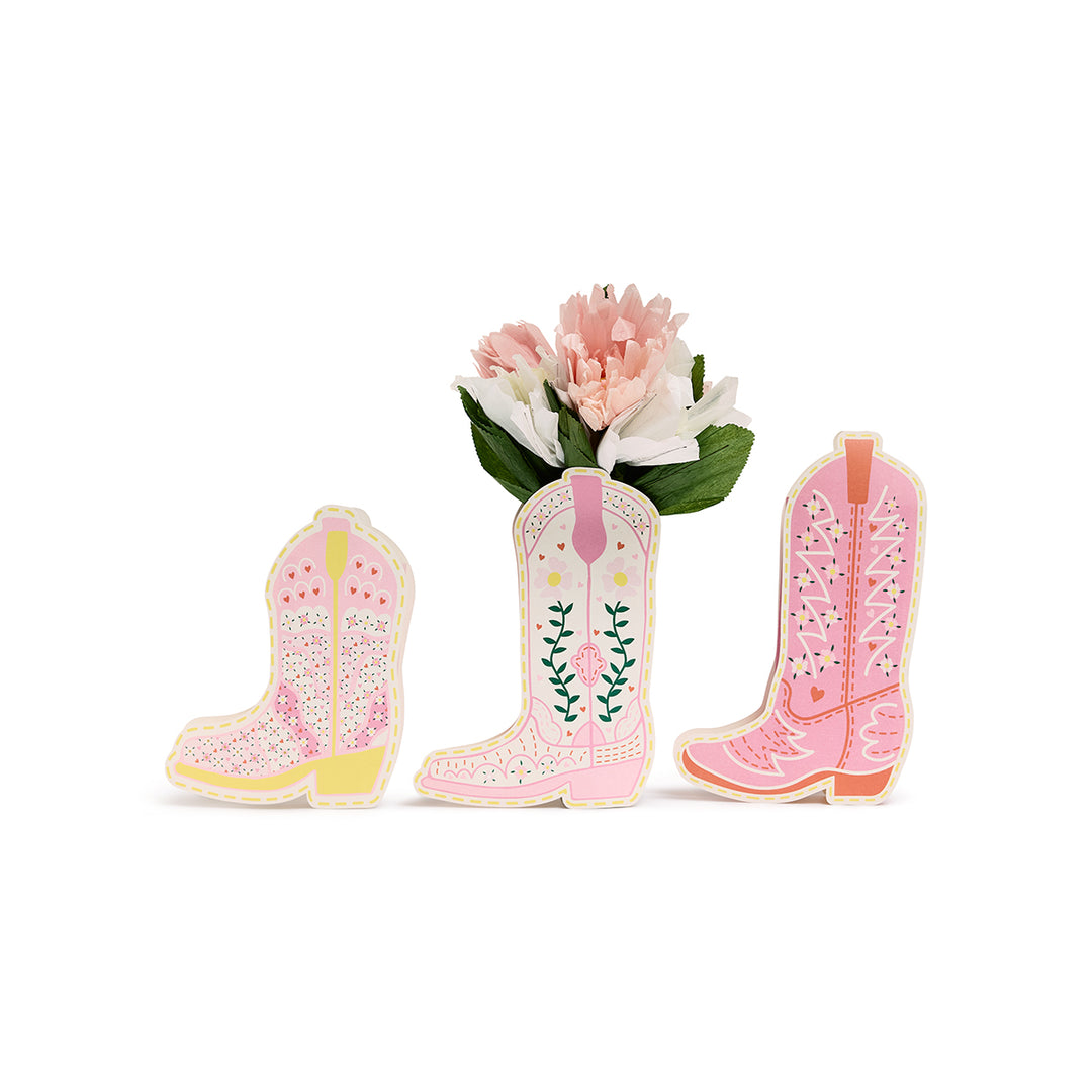 Boot Scoot Blooms Pop-Up Vase Slip Covers (set of 3)