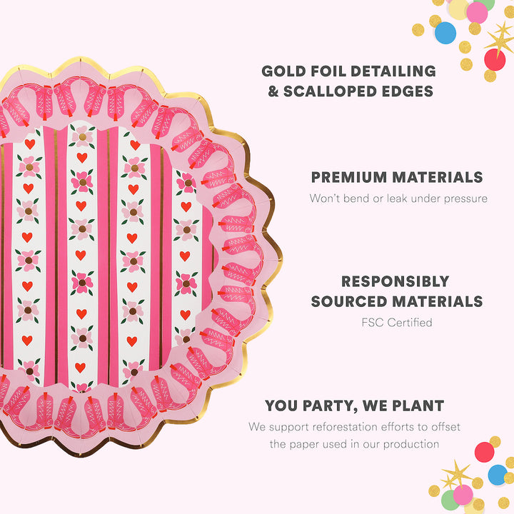 Boot Scoot Blooms Dinner Plates (10 ct)