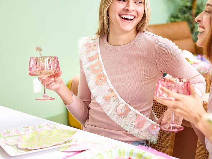 Pretty in Pink Coupe Glasses (set of 4)