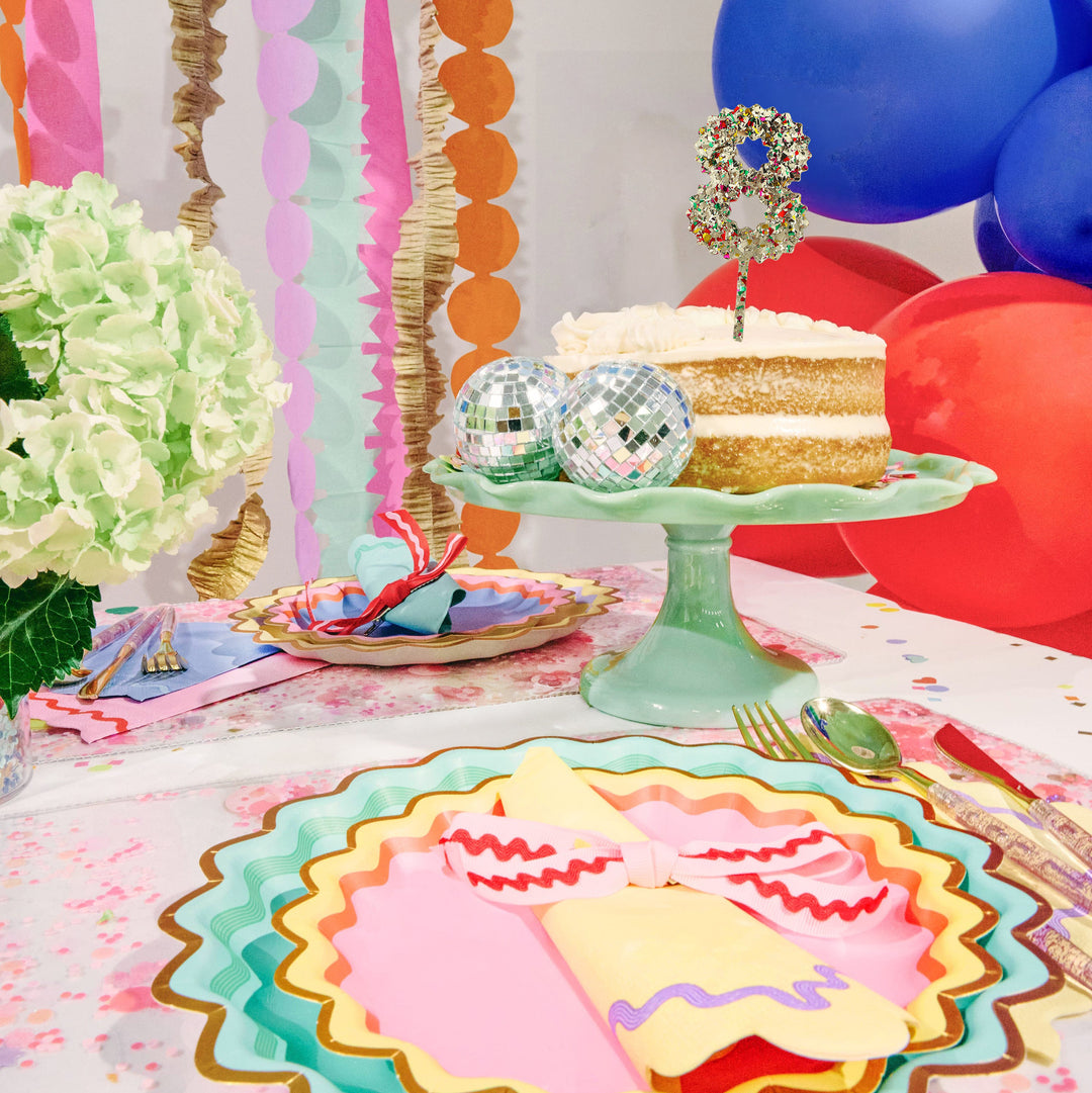 Confetti Time Number Cake Toppers - 8