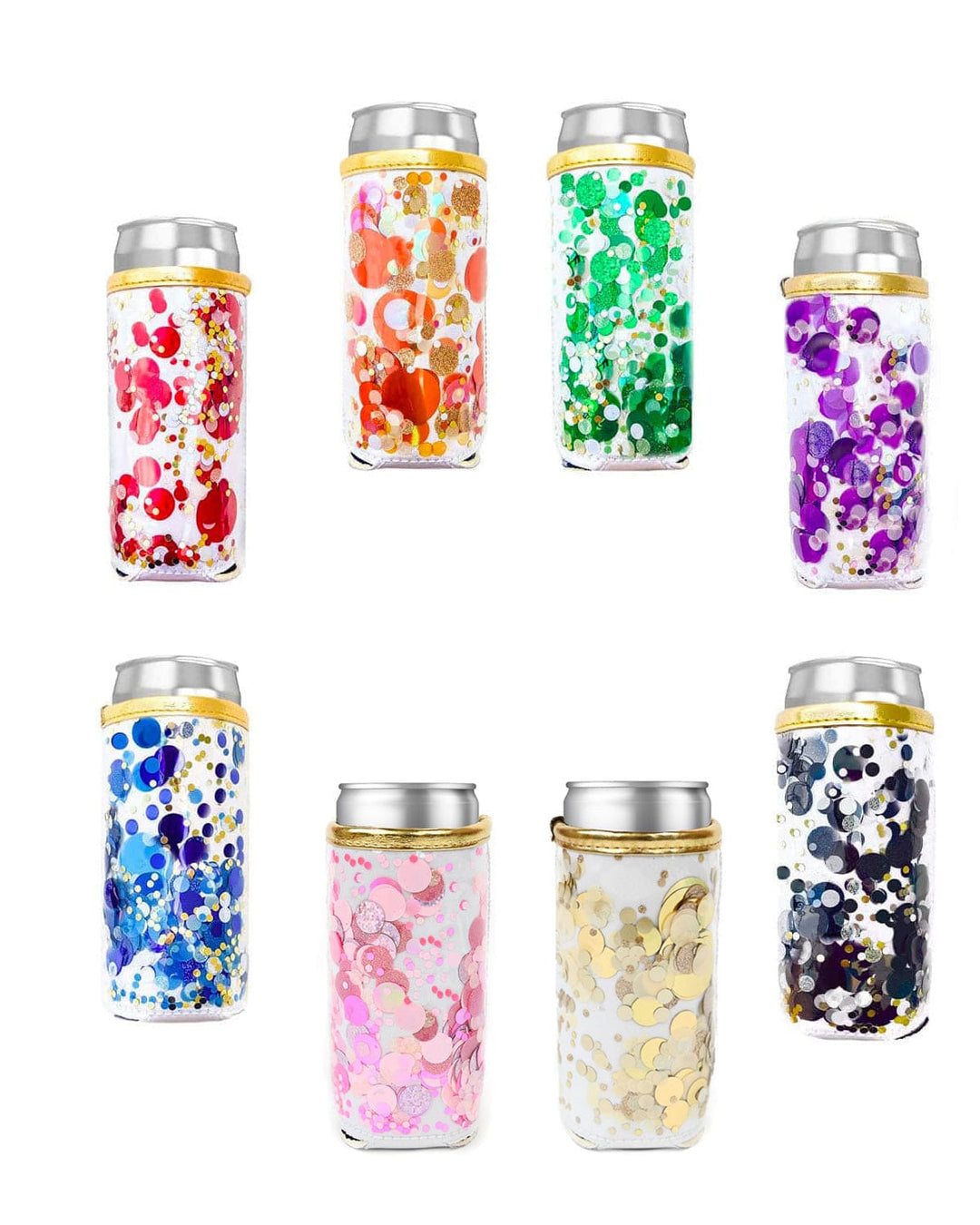 Pink Confetti Skinny Can Drink Sleeve