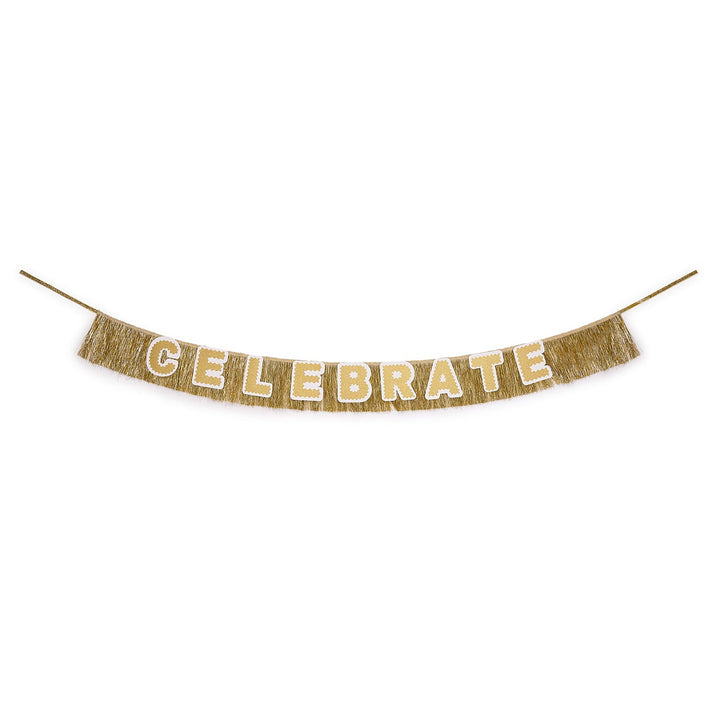 Customize Me Gold Fringe Reusable Party Garland