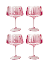 Pretty in Pink Coupe Glasses