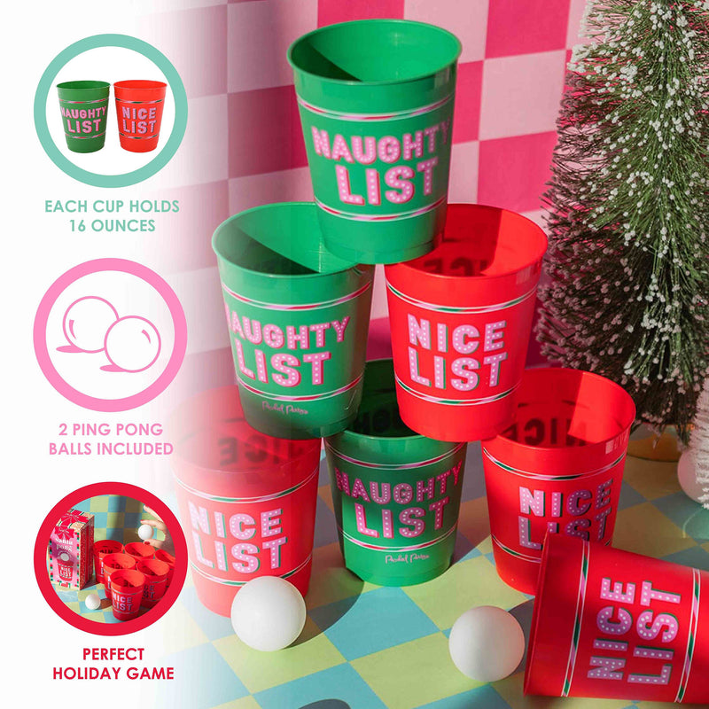 Naughty vs. Nice Holiday Party Pong Set