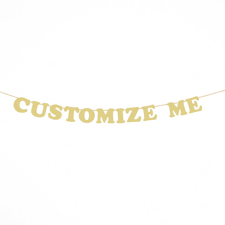 Packed Party Customizable Letter Garland Comes with 78 Interchangeable Gold Glitter Letters and Numbers