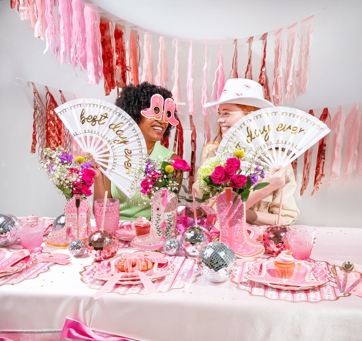 Packed Party Best Day Ever 4-Pack Novelty Jumbo Bridal Fans
