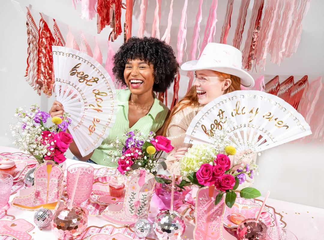 Packed Party Best Day Ever 4-Pack Novelty Jumbo Bridal Fans