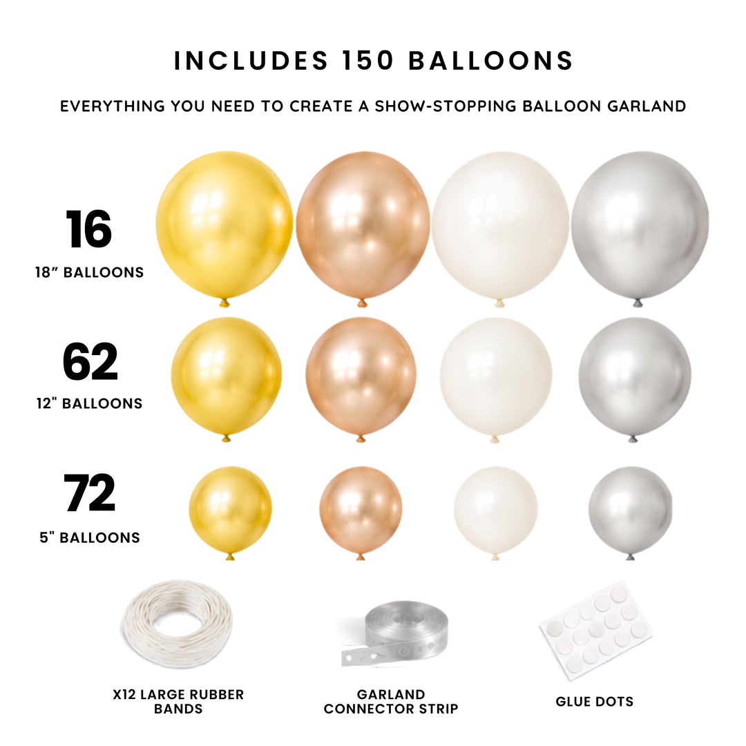 Metallic Balloon Garland Kit (150 ct)