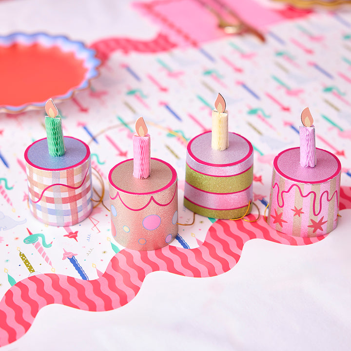Mini Birthday Cake Party Hats (4 ct)