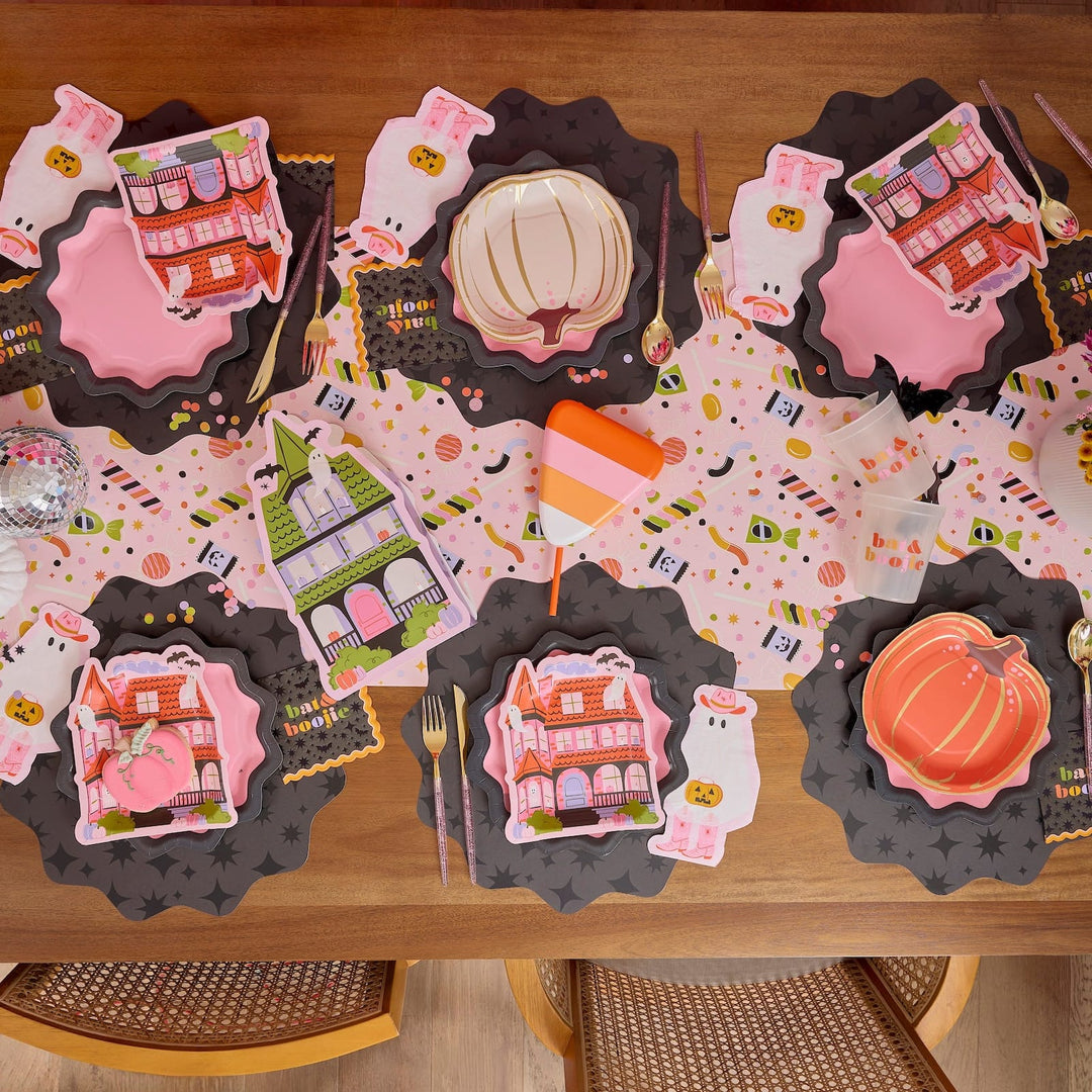 Orange and White Pumpkin Dessert Plates (10ct)