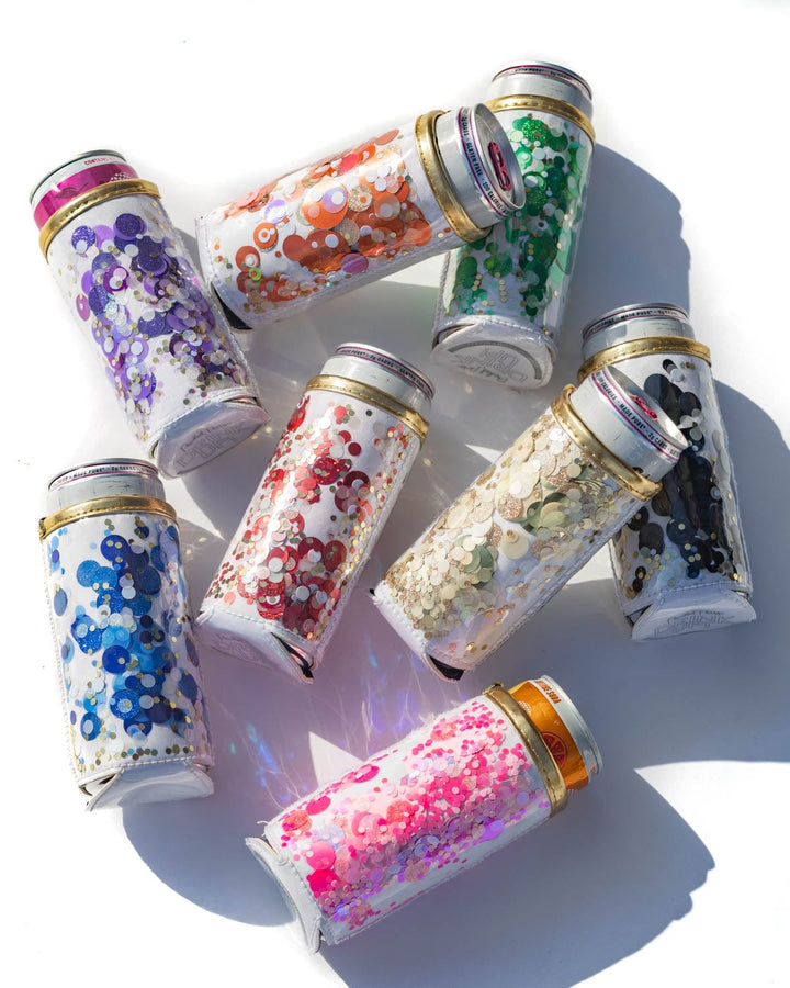 Pink Confetti Skinny Can Drink Sleeve