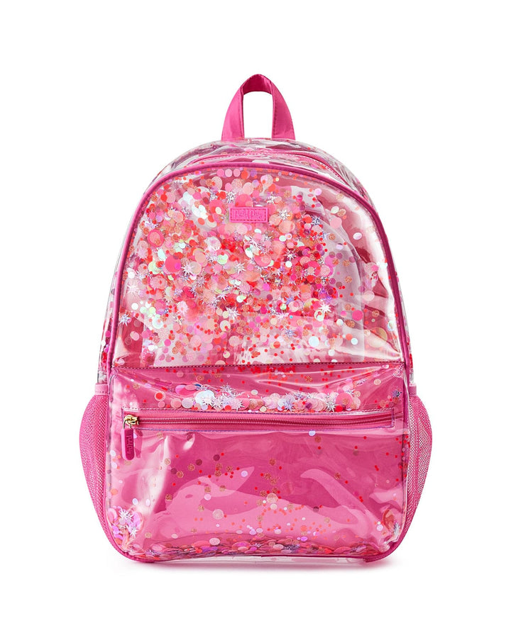 Clear Sweet Tart Pink Confetti Backpack