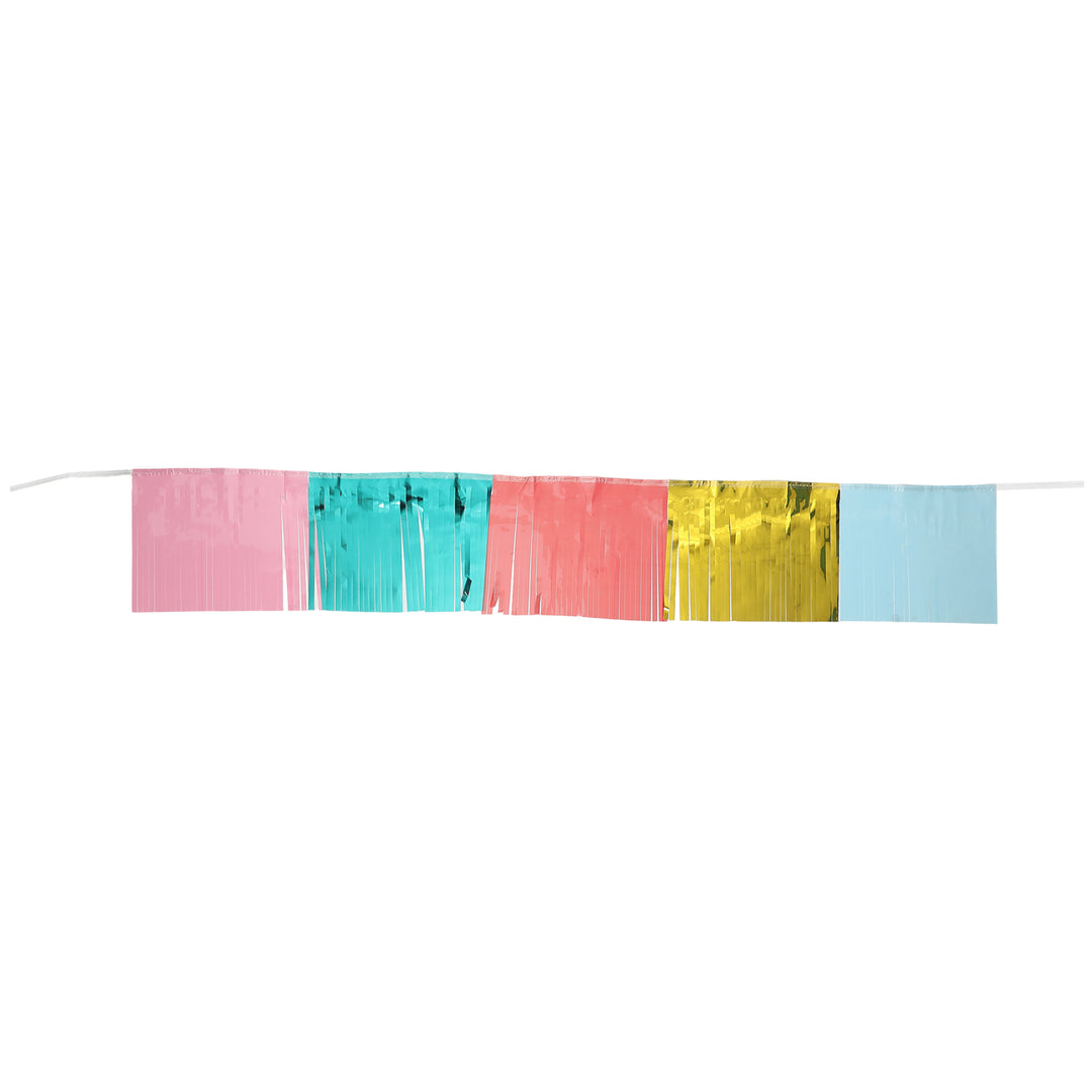 Packed Party Multicolor Fringe Backdrop Multi Banner Photo Wall for Birthday and Bachelorette Parties